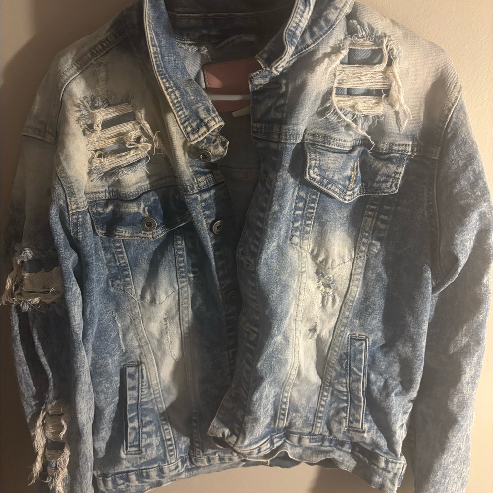 Distressed Blue Denim Jacket